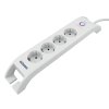 4-cestná zásuvka + 2xUSB-A, 16 A 250 V ~ 3680 W s přepěťovou ochranou, bílá