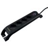Čtyřcestná zásuvka + 2xUSB-A, 16 A 250 V ~ 3680 W s přepěťovou ochranou, černá