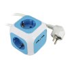 4-cestná zásuvka "Cube" 4x schuko 16A 250 V~ 3500 W, 2x USB 5V 2,1 A