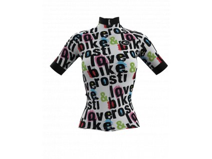 rosti dres bike and love lady dlouhy zip 2021 026 white black mix