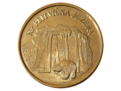 Pamětní ražba č. 4 – Plitvicka jezera (Provedení Bílá mosaz)