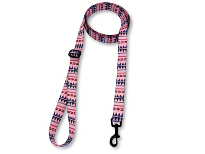 designové vodítko pafdog pink aztec