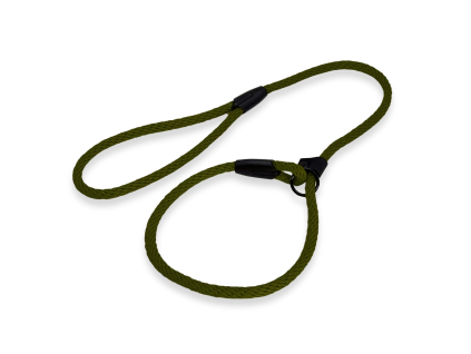 výcvikové stahovací vodítko khaki zelené 8 mm