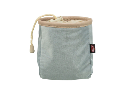 Semišový pamlskovník  s klipem 14cm  - šedo-modrý