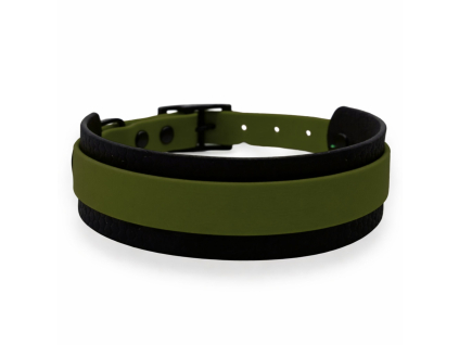 široký voděodolný obojek khakizelená