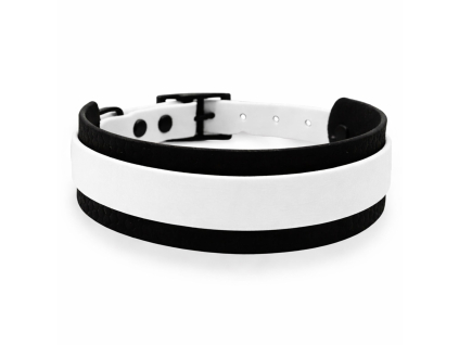 široký obojek bílo černý