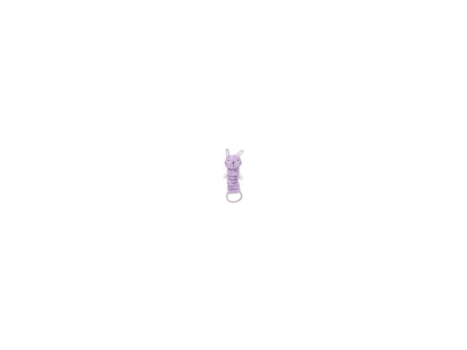 Šustící natahovací plyšový králíček, fialový - 33cm