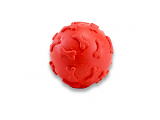pískací gumový míček červený 6cm