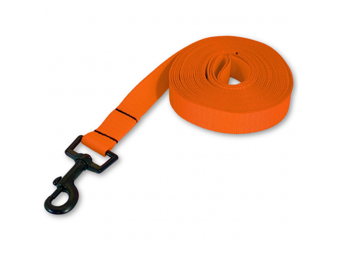 Ultralehké stopovací vodítko PafDog® ploché, 2cm, 4 délky - oranžová