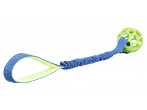 Bungee pružné přetahovadlo s mičkem modro-zelené - 48 cm