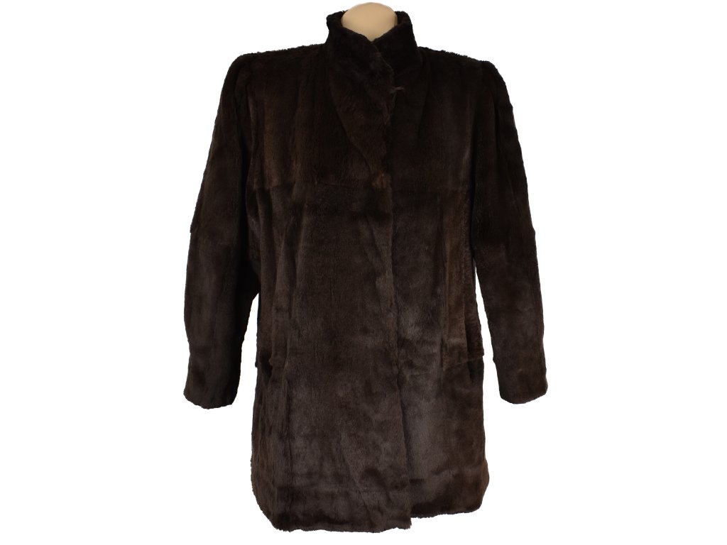 Pravý dámský hnědý kožich KARA L