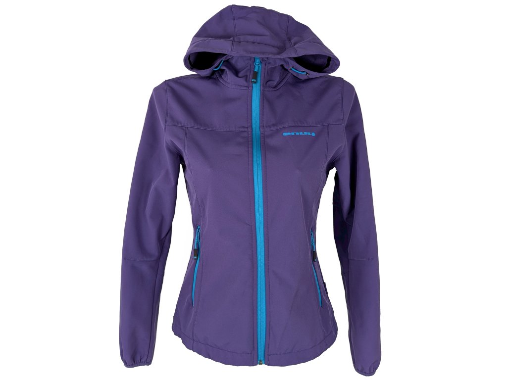 Dámská fialová softshellová bunda s kapucí ENVY 38
