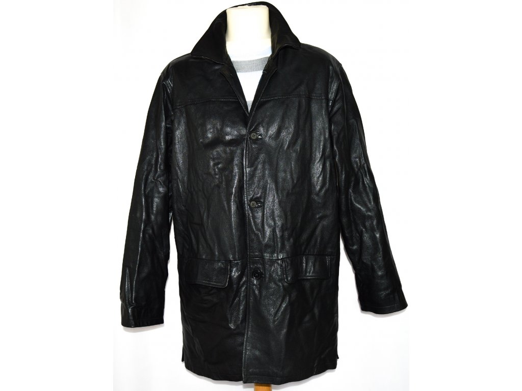 KOŽENÁ pánská černá bunda Fine Line Leather XL
