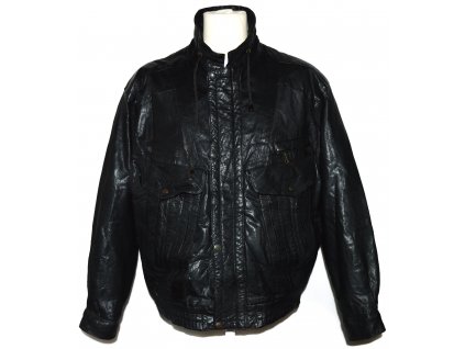 KOŽENÁ pánská černá měkká bunda na zip Milan Leather XL
