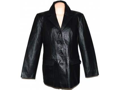 KOŽENÉ dámské černé měkké sako C&A XL