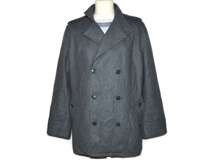 Vlněný pánský šedý kabát BEN SHERMAN L