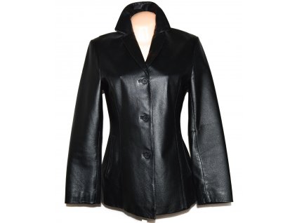 KOŽENÝ dámský černý měkký kabát CALIBER M