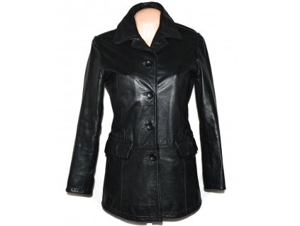 KOŽENÝ dámský černý kabát BJacket M
