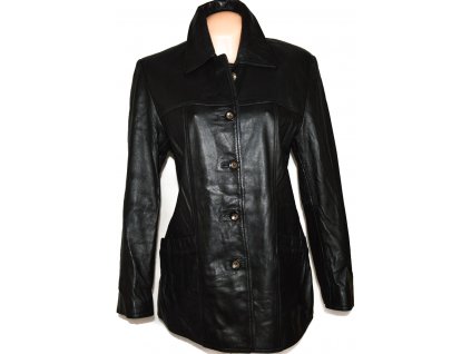 KOŽENÝ dámský měkký černý kabát LAKELAND UK 14