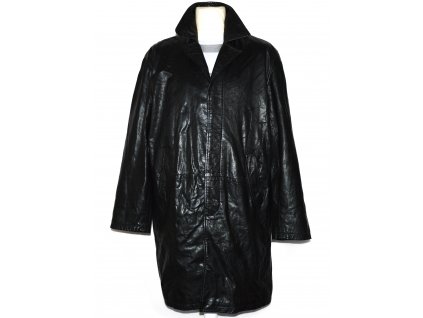 KOŽENÝ pánský černý měkký kabát Matinee L