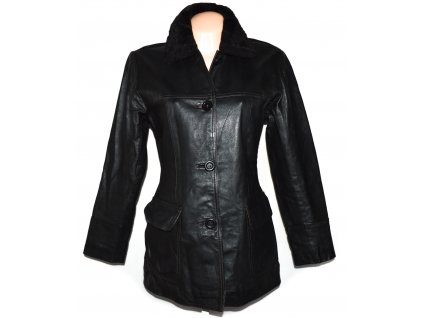 KOŽENÝ dámský černý kabát Outer Edge S