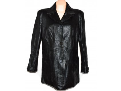 KOŽENÝ dámský černý měkký kabát MILAN LEATHER XL/XXL