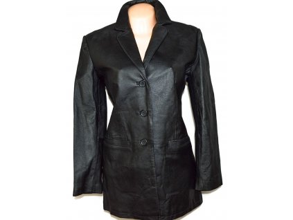 KOŽENÝ dámský černý kabát AGENDA