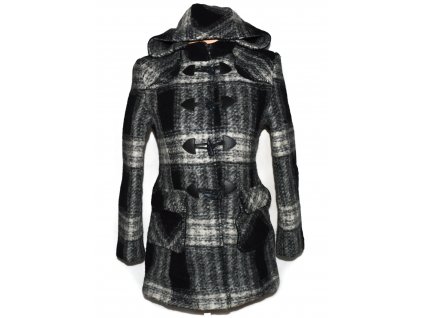 Vlněný (80%) dámský kabát s kapucí NEW LOOK L