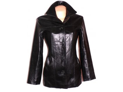 KOŽENÝ dámský černý měkký kabát KOOKIE M