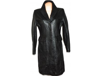 KOŽENÝ dámský černý měkký kabát UK 12, UK 14