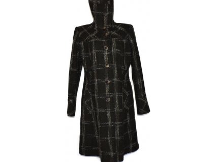 Vlněný dámský kostkovaný dlouhý kabát F&F XXL