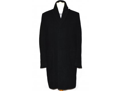 Vlněný (70%) pánský černý kabát BERNHARDT (vlna, kašmír) M/L
