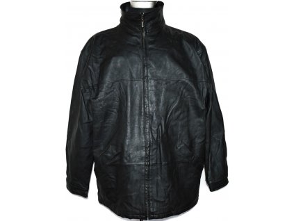 KOŽENÁ pánská černá bunda na zip TCM XL