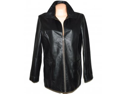 KOŽENÁ dámská černá měkká bunda na zip YOURS XL