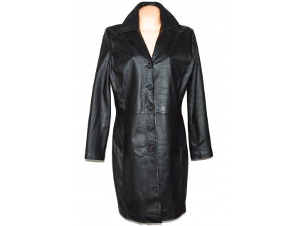 KOŽENÝ dámský černý měkký kabát GINA MARIOLANO XL