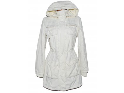 Dámská bílá zateplená parka s kapucí ONLY M