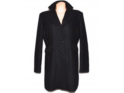 Vlněný (70%) dámský černý kabát Niaman Woman XXL