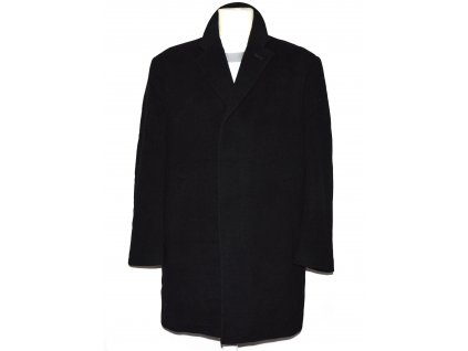 Vlněný (70%) pánský černý kabát Profashion (vlna,kašmír) L