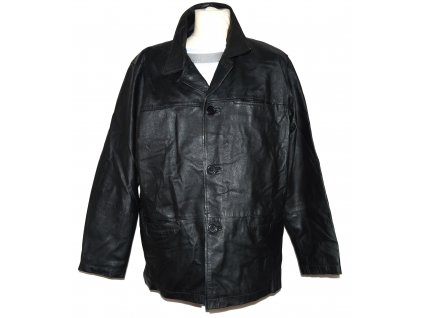KOŽENÁ pánská černá měkká bunda KKM XL