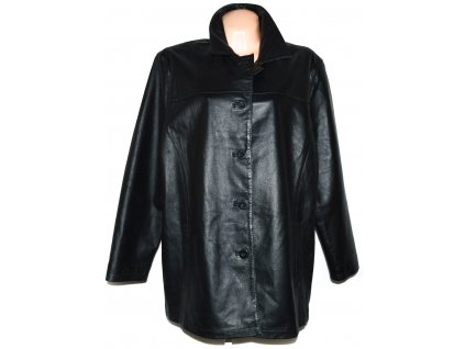 KOŽENÝ dámský černý kabát BERKERTEX 