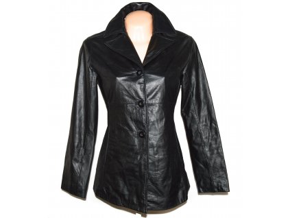 KOŽENÝ dámský černý měkký kabát Wilsons Leather XS/S