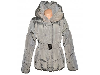 Dámský prošívaný zimní kabát s páskem a límcem FOREST L