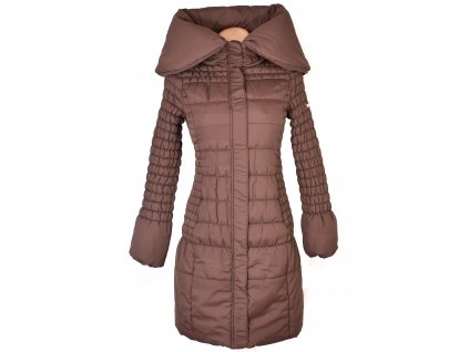 Dámský prošívaný hnědý kabát Ostyle Collection S