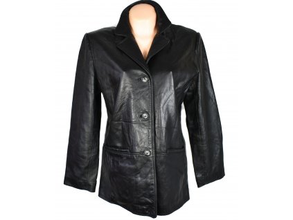 KOŽENÝ dámský černý měkký kabátek Jones New York XL