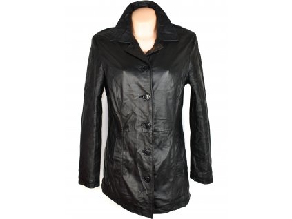 KOŽENÝ dámský černý měkký kabát Yuppie M/L
