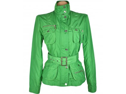Dámský zelený kabátek s páskem ZARA M/L