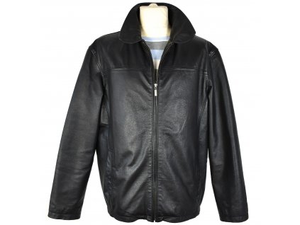 KOŽENÁ pánská černá měkká bunda na zip Angelo Litrico XL