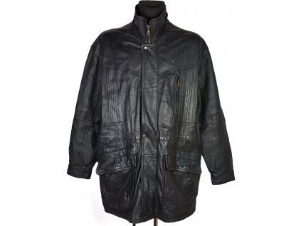 KOŽENÁ pánská černá měkká bunda na zip CERO 60