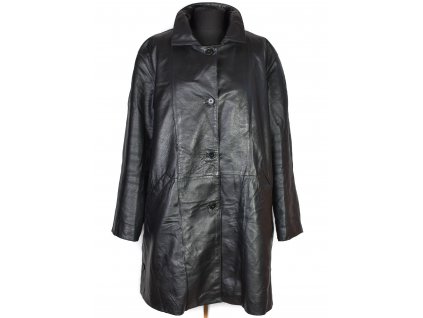 KOŽENÝ dámský černý měkký kabát s odnimatelnou vložkou CERO 50
