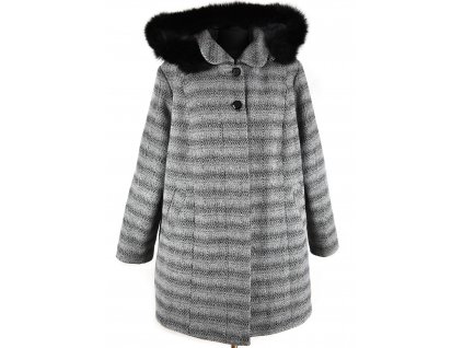 Dámský zimní kabát s kapucí Haga 48